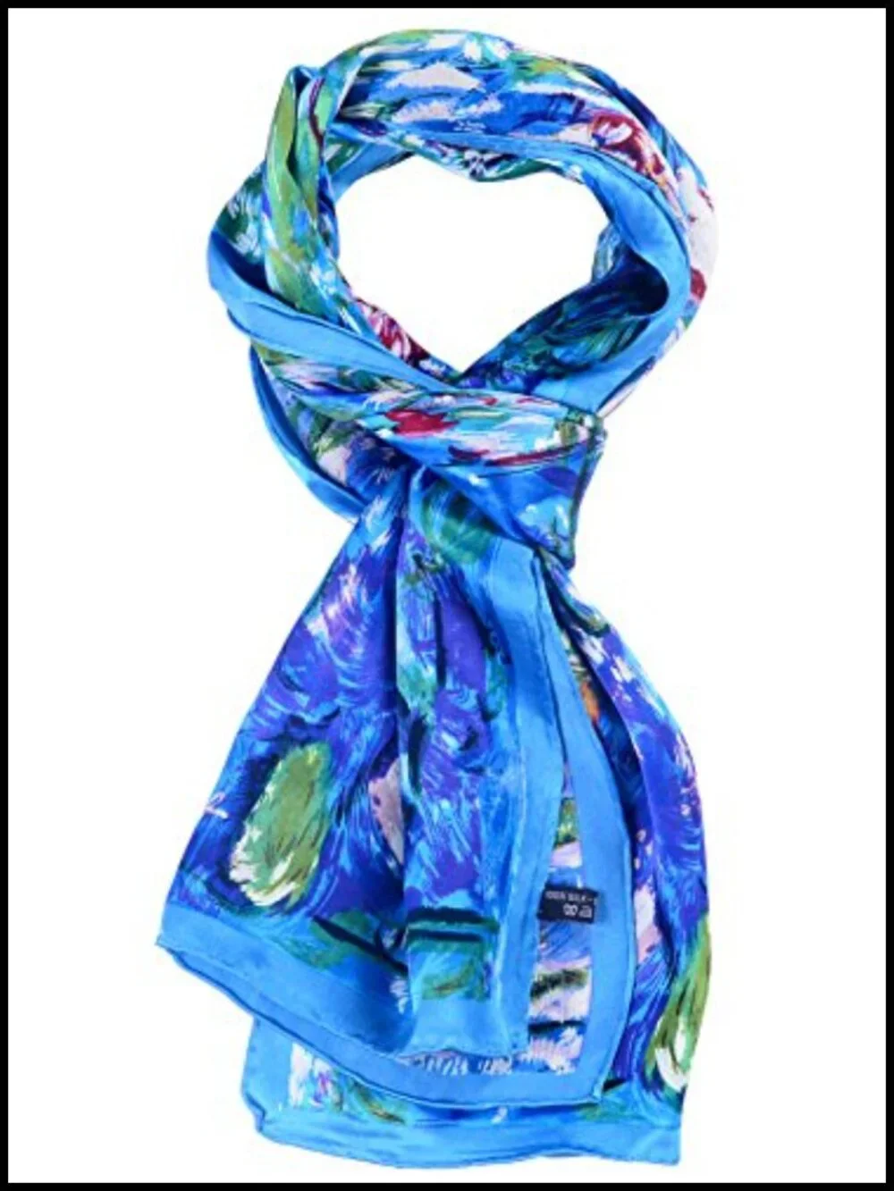 100% Silk Van Gogh Painted Fashion Scarf for Women